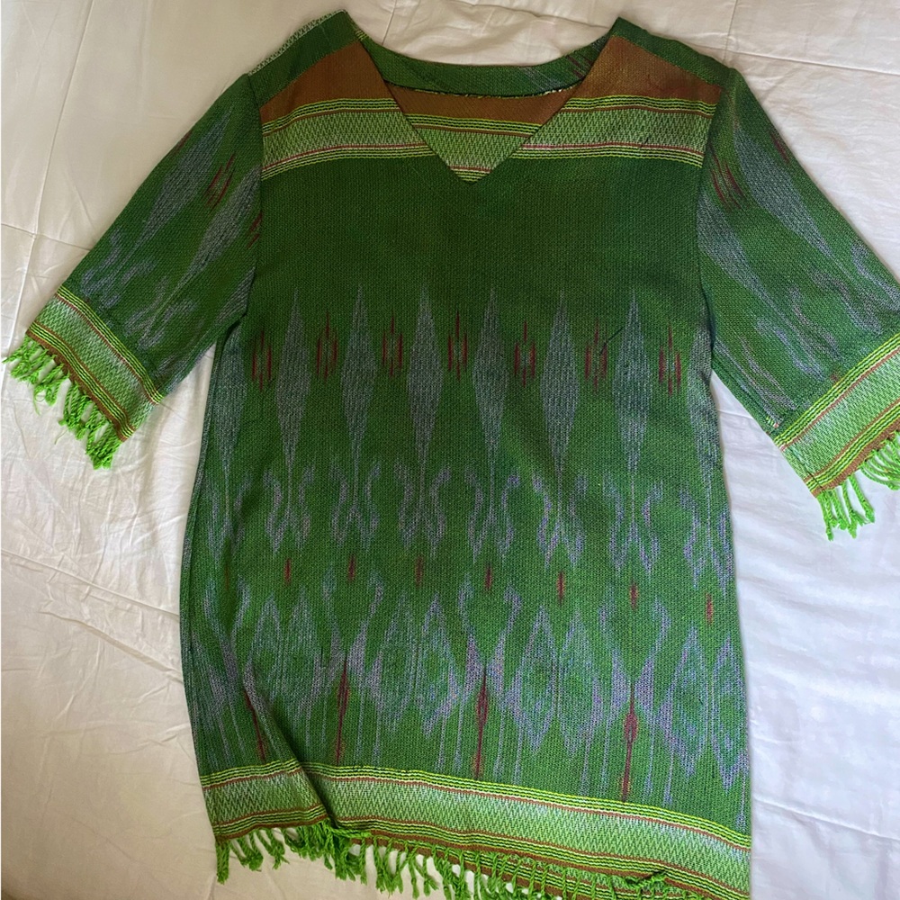 Green Tunic Dress Medium